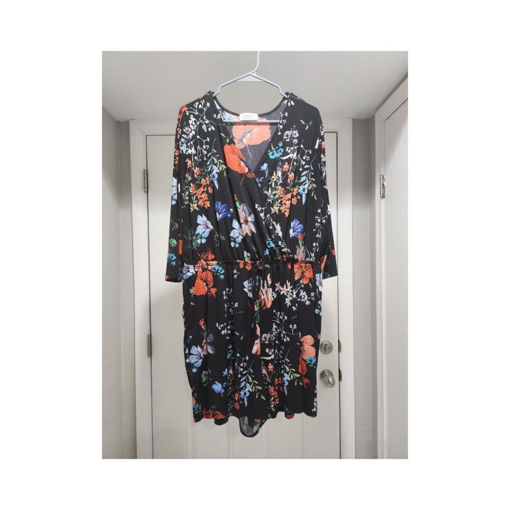 Kaileigh Black Floral Romper